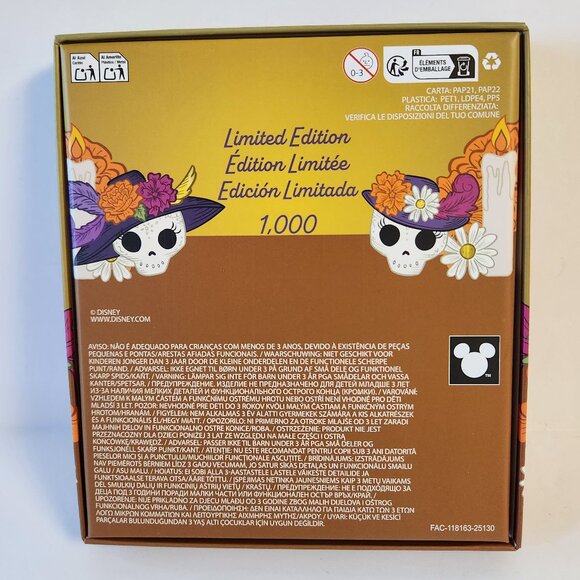 Loungefly Disney Minnie & Daisy Pin Day Of The Dead Glow In The Dark LE 1000 3" - Picture 3 of 4